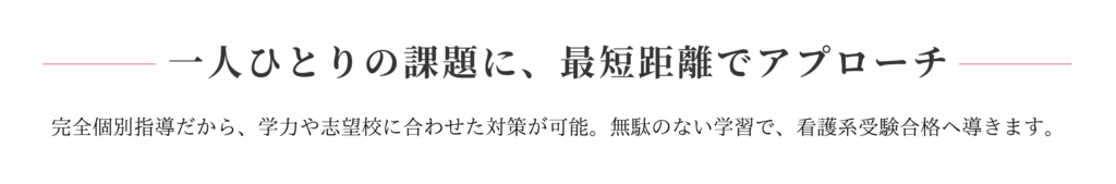 一人ひとりの課題に、最短距離でアプローチ----さくら看護予備校